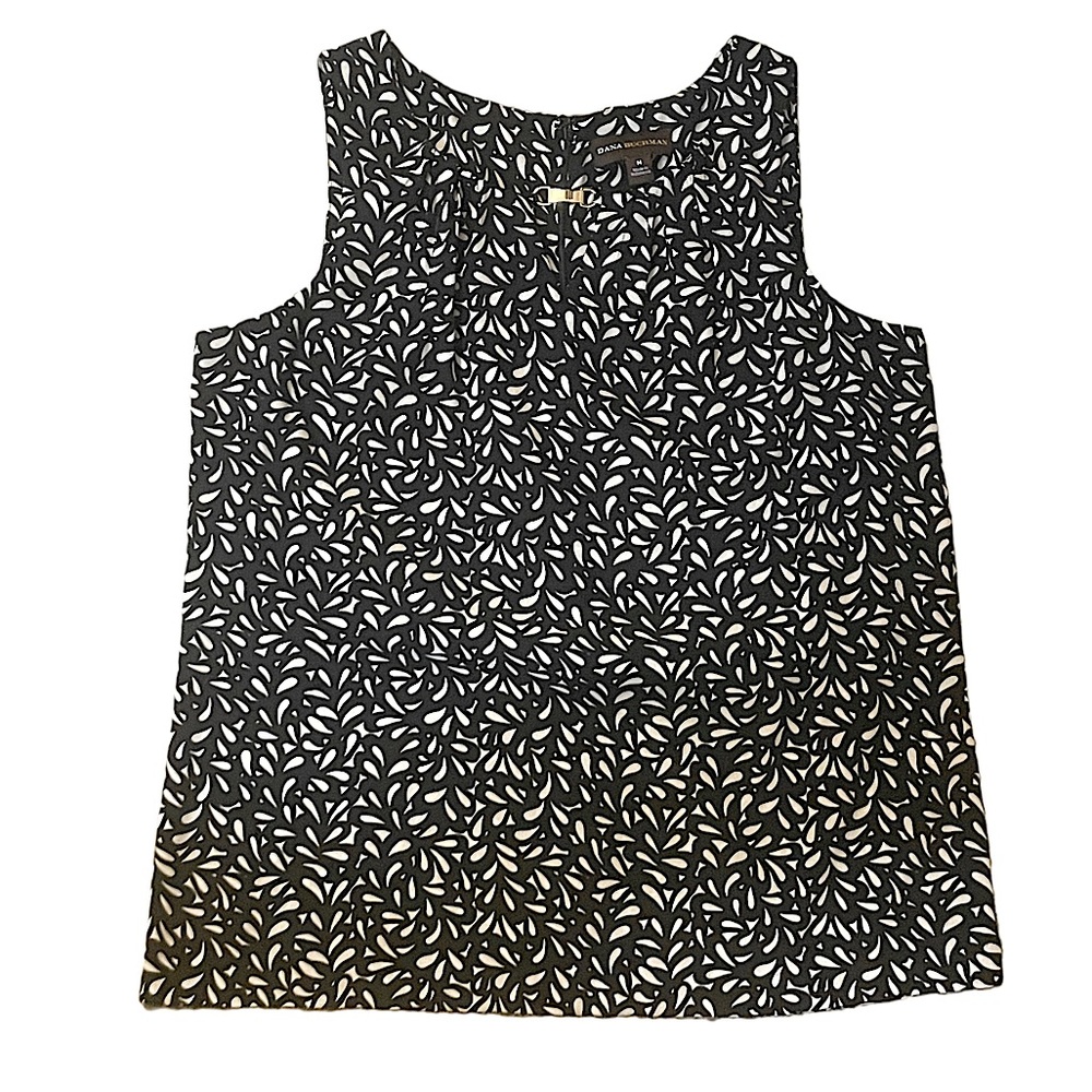black & white Dana Buchman sleeveless blouse